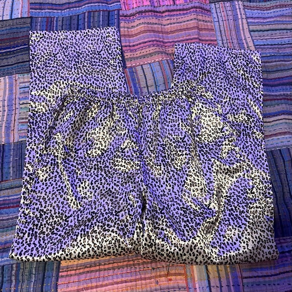 VINTAGE Leopard Print Silky Pants - Picture 1 of 3